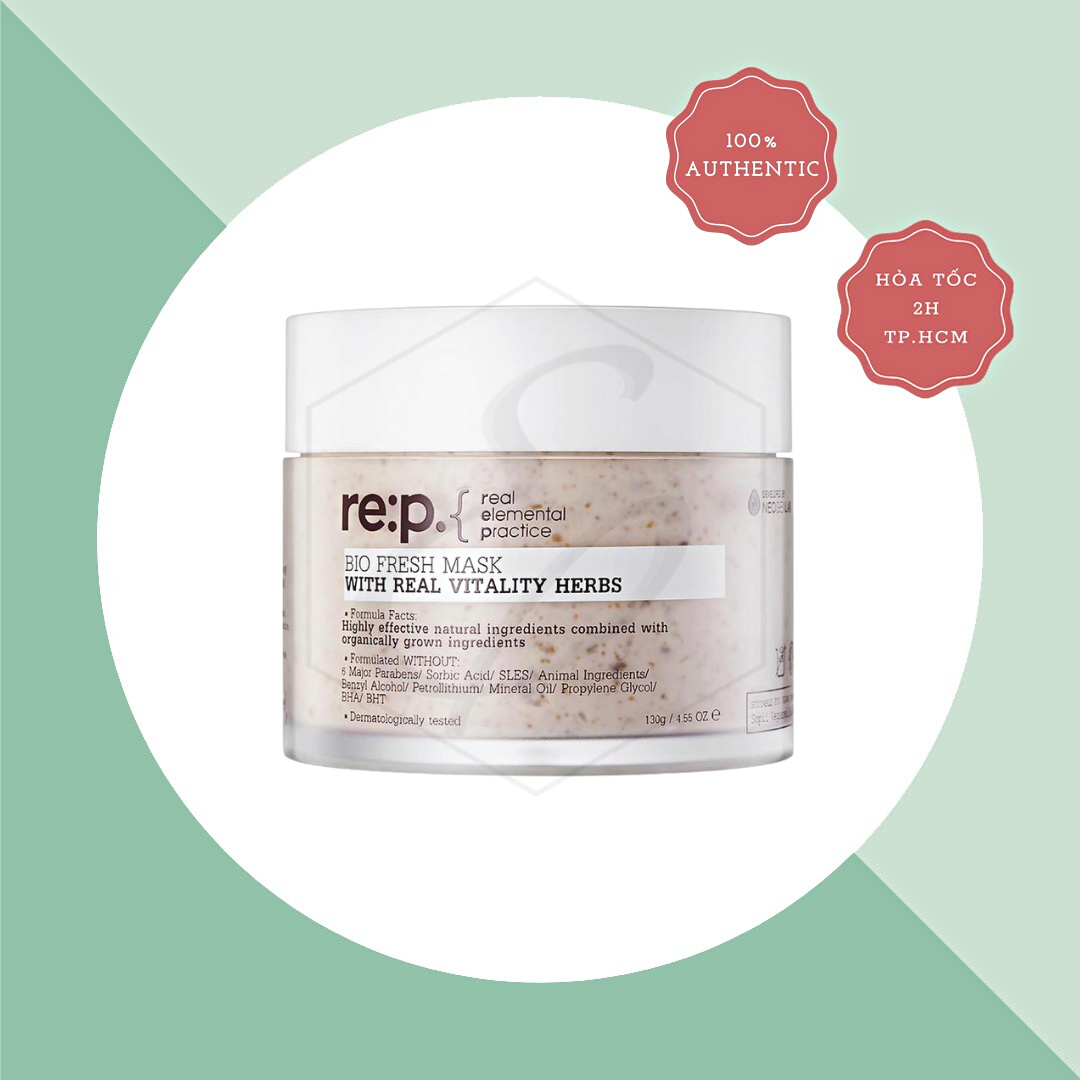 Mặt Nạ Đất Sét Hoa Hồng RE:P Bio Fresh Mask With Real Vitality Herbs - 130g